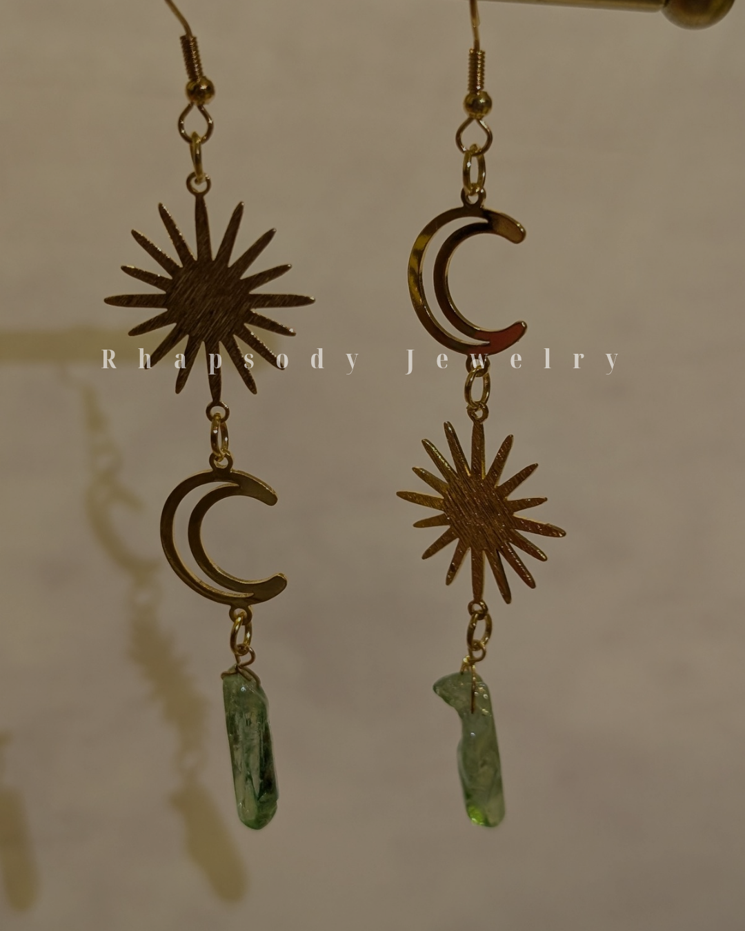 Handmade half moon earrings