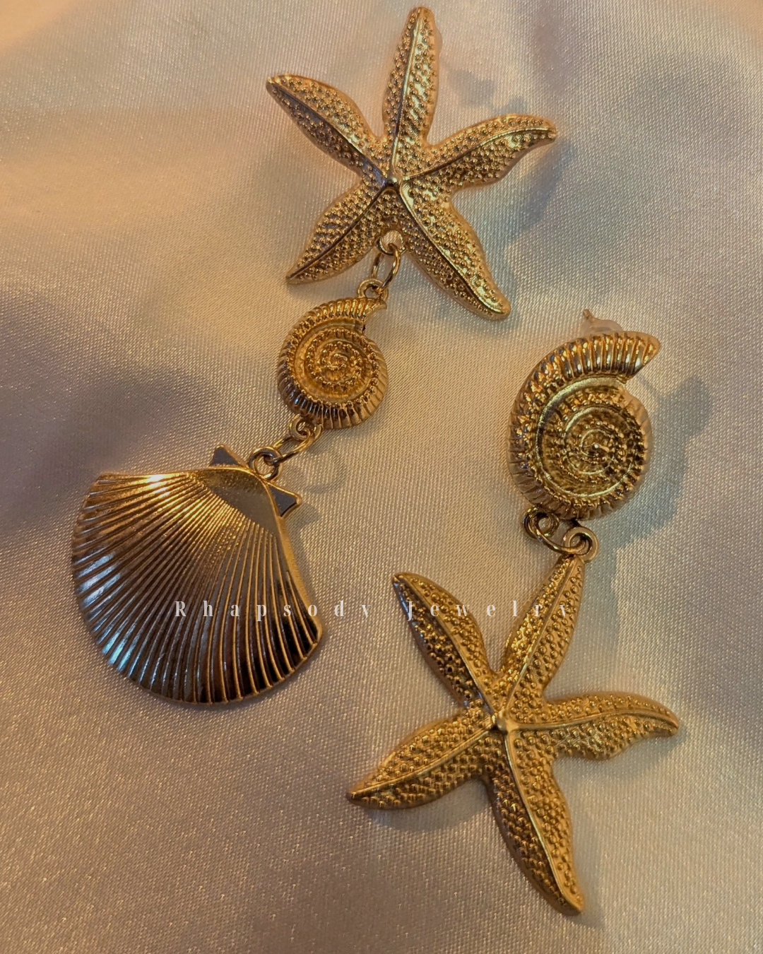 Starfish drop earrings