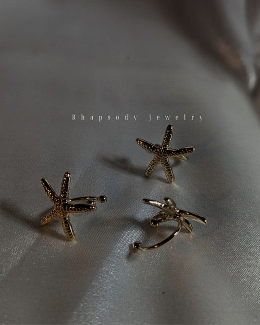 Starfish ear cuff