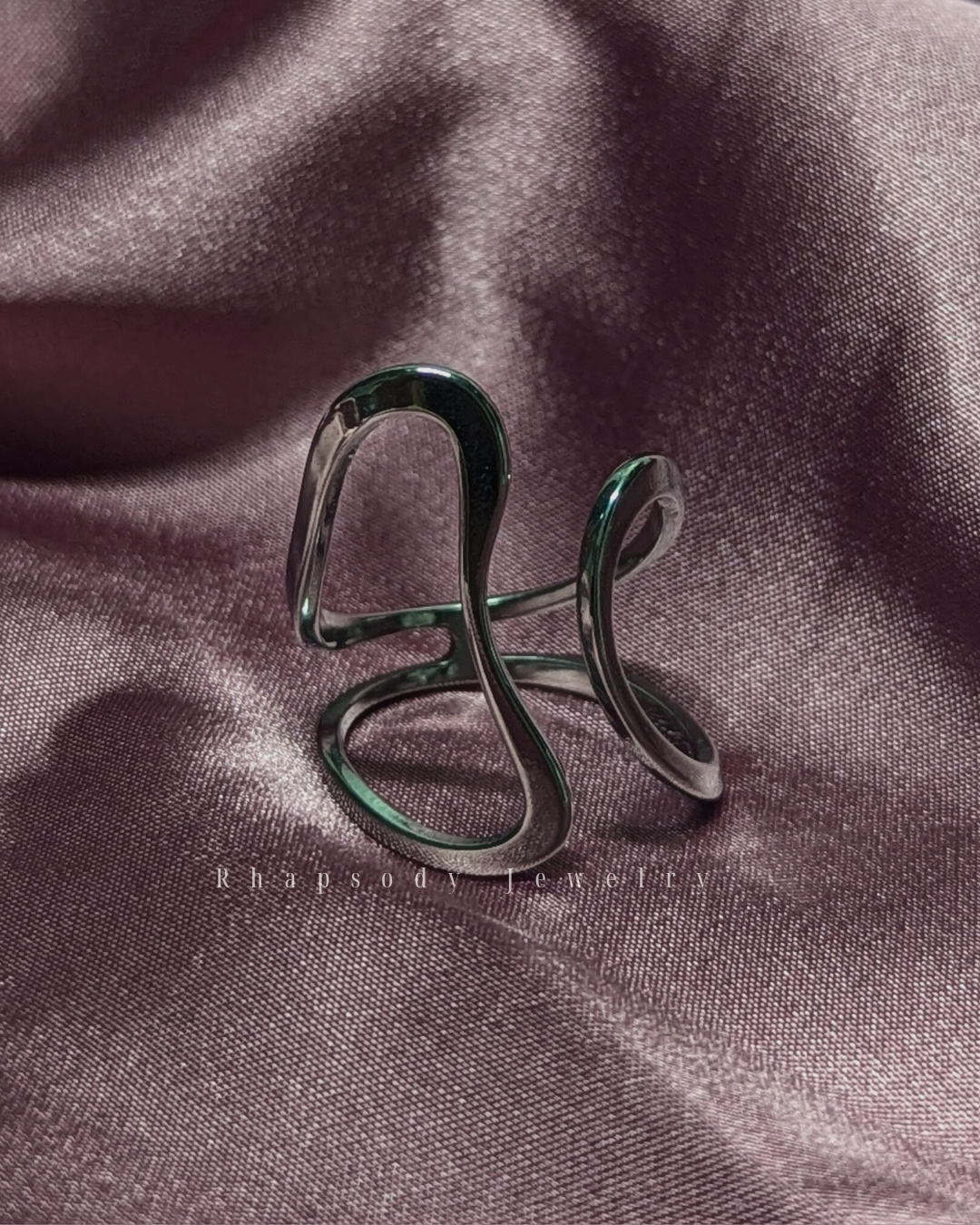 Geometric ring 2 silver