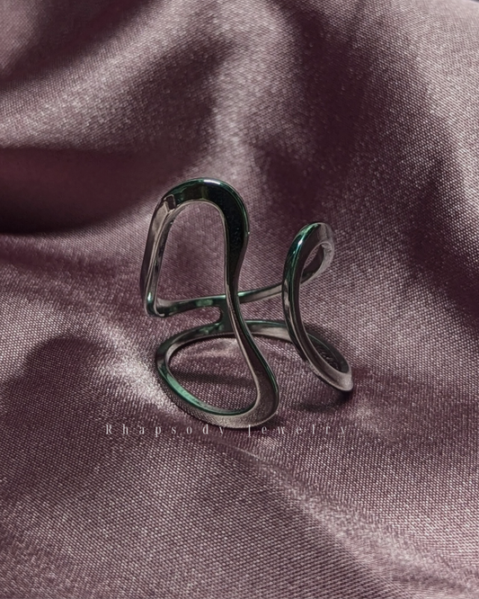 Geometric ring 2 silver