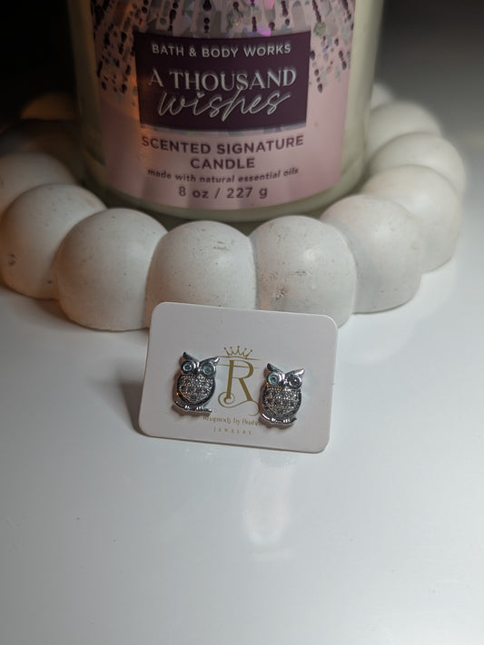 Copper earrings 8 ( owl)