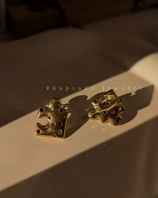 Puzzle Stud earrings
