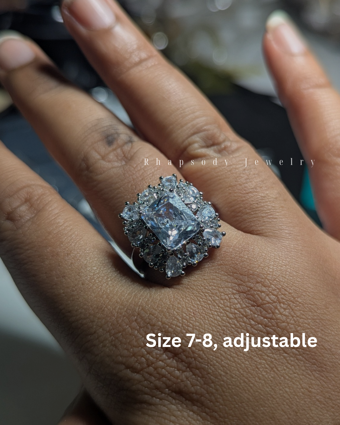 RB503 Crystal Cluster Ring