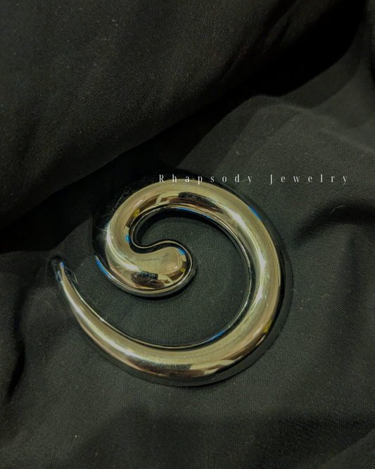 Eclipse Spiral Brooch