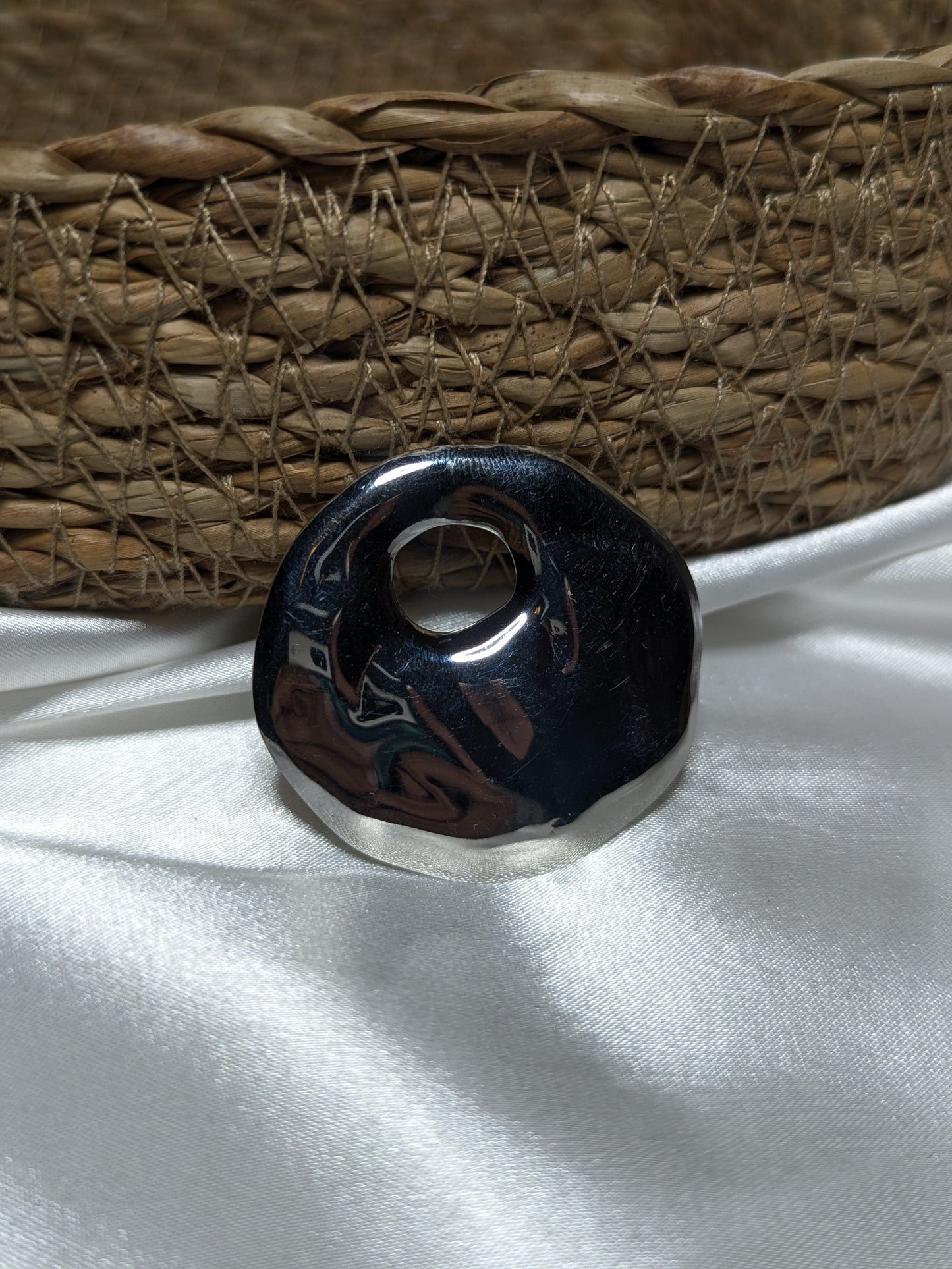 Doughnut Brooch Silver