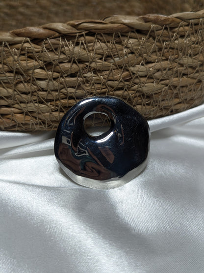 Doughnut Brooch Silver