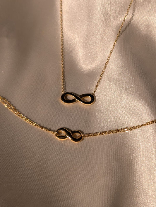 Infinity Necklace- Bracelet Set