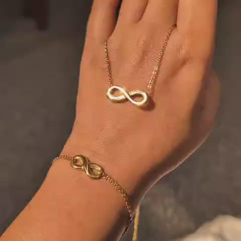 Infinity Necklace- Bracelet Set