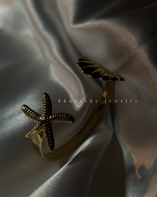 Starfish shell cuff Bracelet