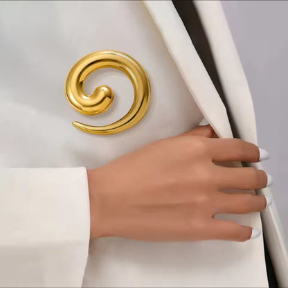 Eclipse Spiral Brooch