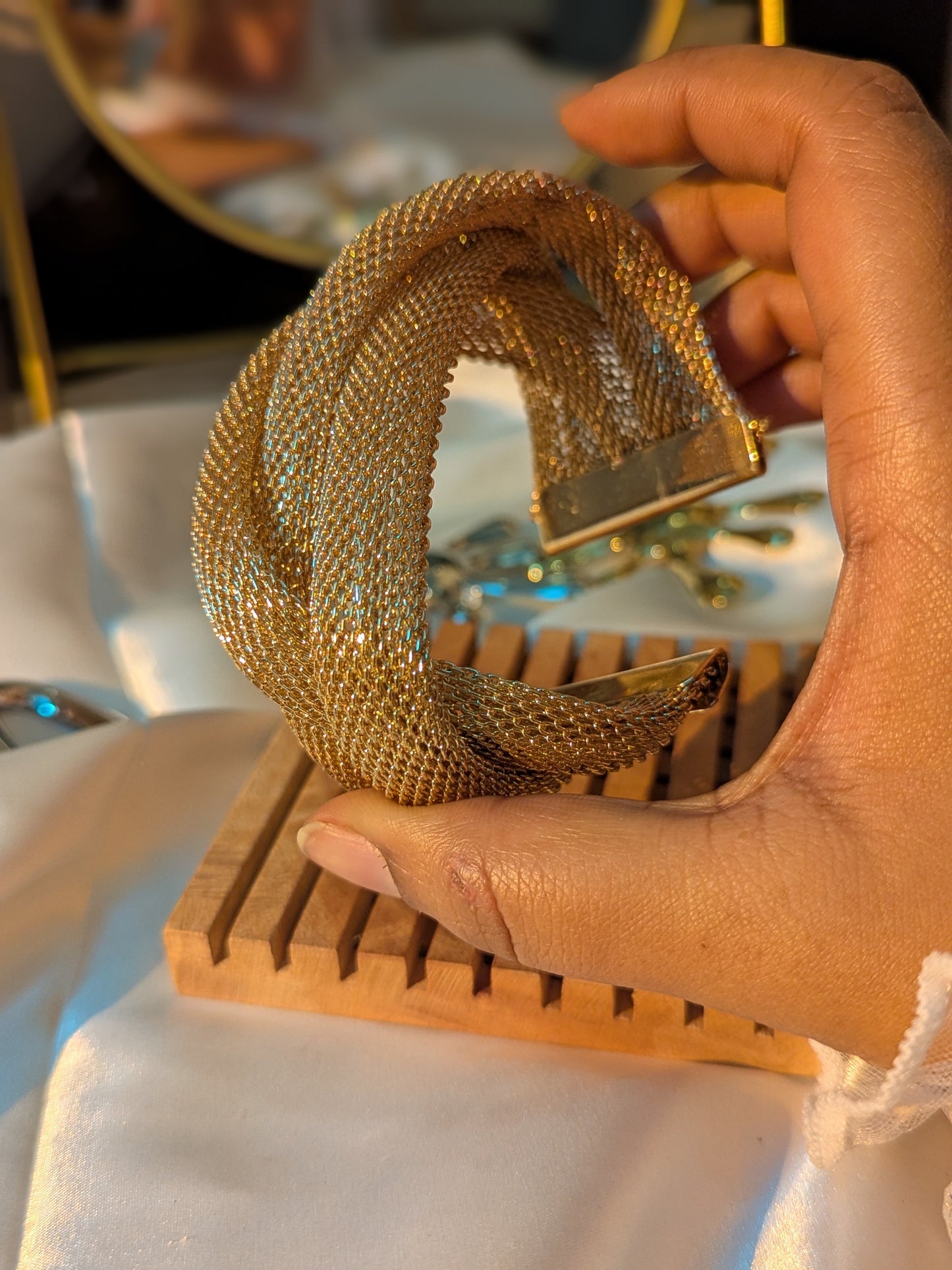 Mesh Chunky Open cuff