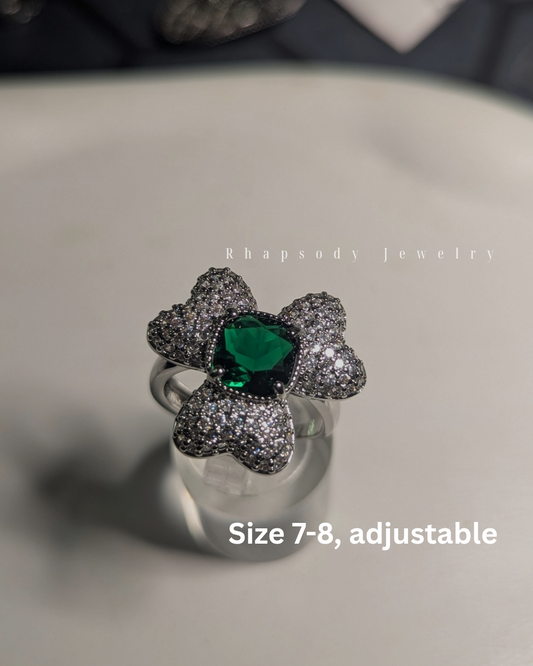 RB502	Clover Gem Ring