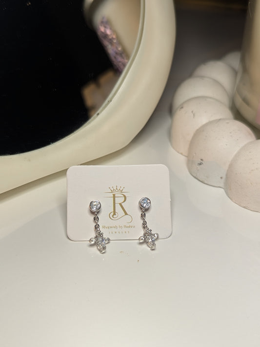 Copper drop earrings