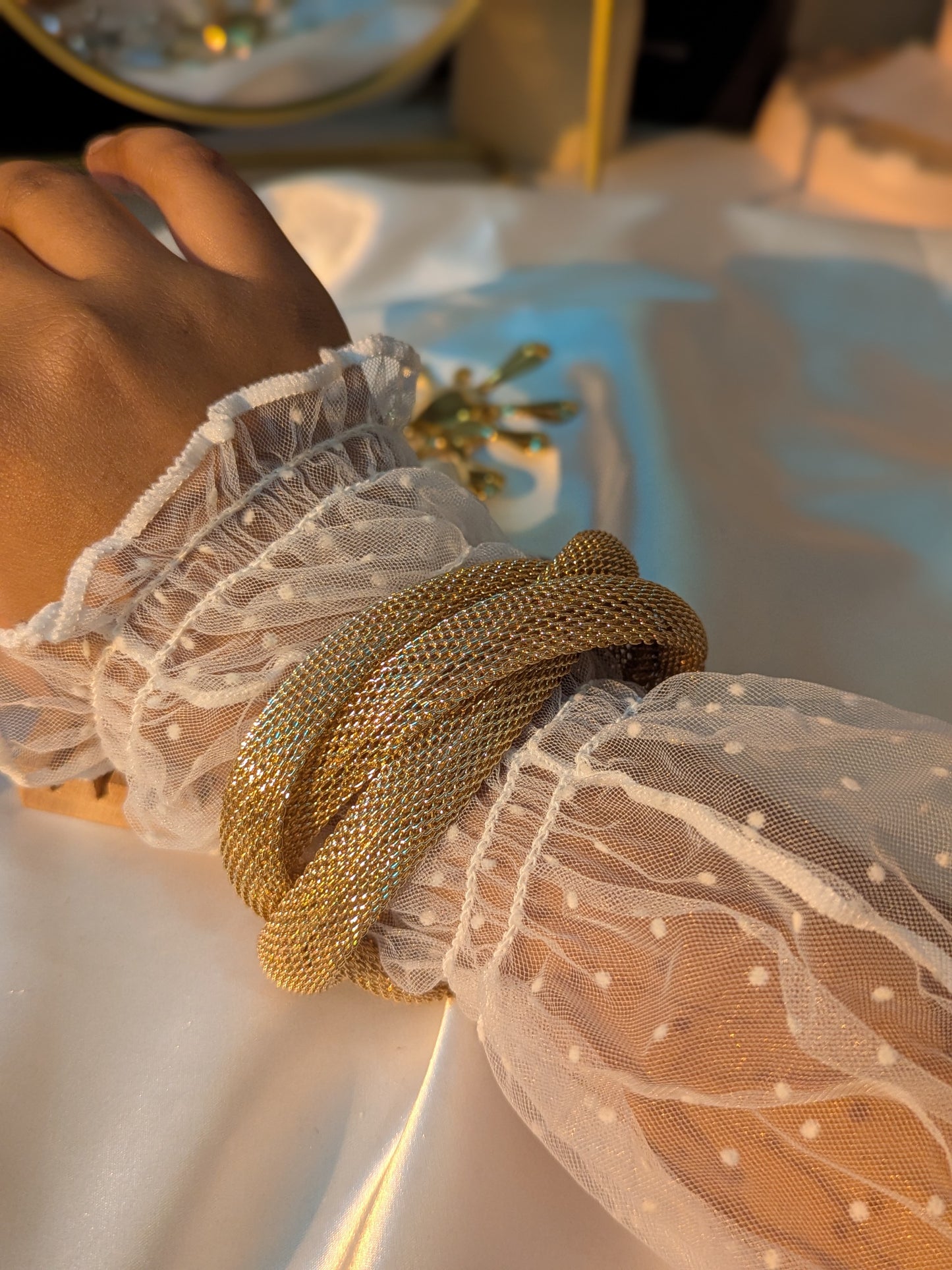 Mesh Chunky Open cuff