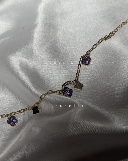 Purple charm bracelet