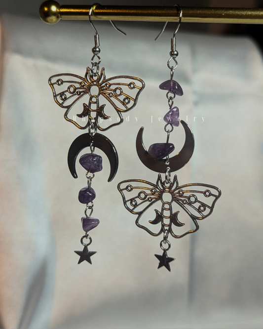 Handmade Moth earrings ii