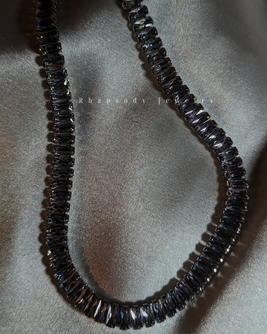 Tennis Necklace(white rhinestone)